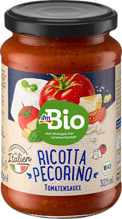 Glas dmBio Tomatensoße Ricotta Pecorino, 325 ml